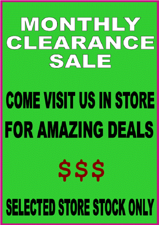 Monthly Clearance Sale